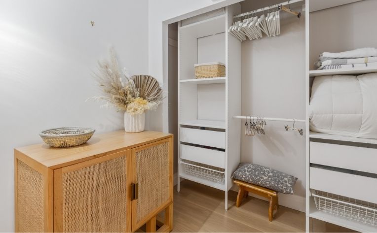 size of closet space